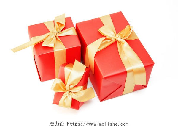 白底红色礼物盒礼品盒礼盒圣诞节圣诞元素